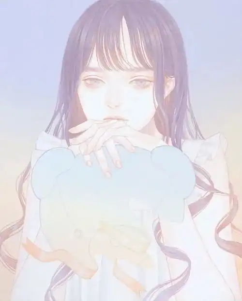 每日插画绝绝子,少女玩偶丝带,居然玩儿出了清冷少女感