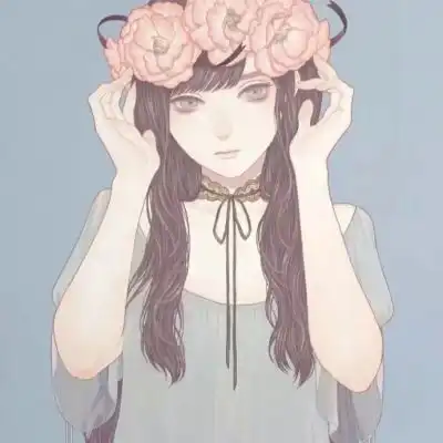 手铐女生动漫头像花草