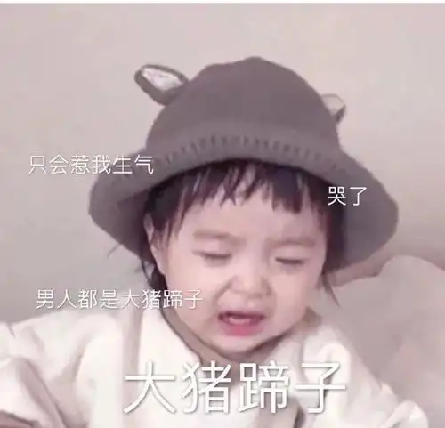 表情包男人都是大猪蹄子,只会惹我生气