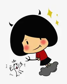 可爱的小女孩表情包png免费下载图片素材ai格式下载卡通手绘边框大全