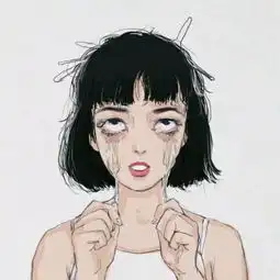 短发动漫女头像剪短发