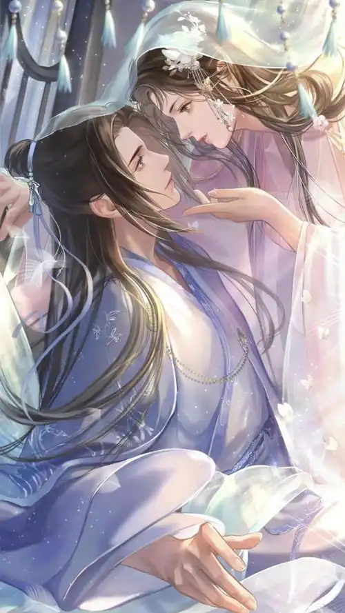 动漫古风情侣插画壁纸