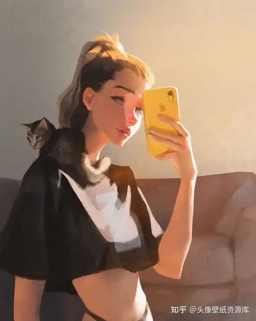 高级感女生头像动漫披头