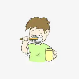 微信头像动漫男刷牙头像