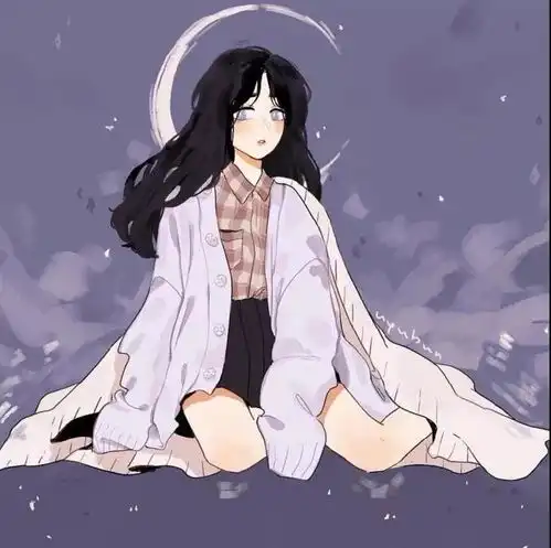 手铐女生动漫头像风景