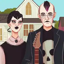 戏精美女画家将名画画的魔性十足,笑不到肚子痛算我输