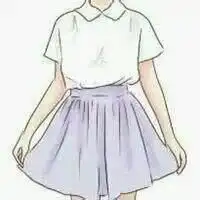 手绘女生下半身裙子的头像