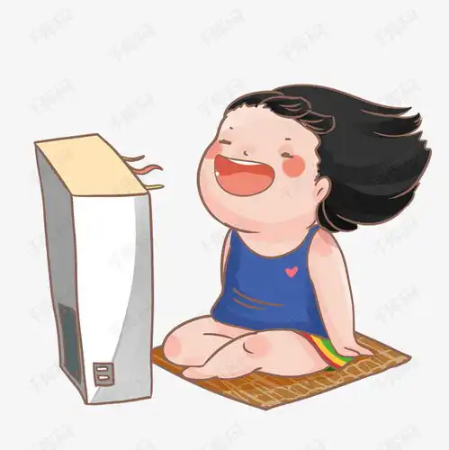夏天吹空调表情包素材图片免费下载千库网