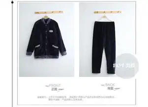颂美韩版法兰绒情侣睡衣女长袖加厚卡通男女家居服可外穿运动套装