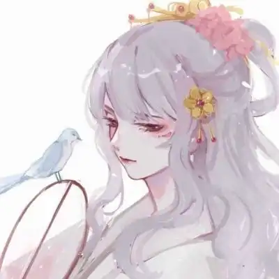 动漫头像黑白古风少女漫