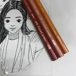 手绘设计教程如何画一个漫画版本的你水溶性彩铅上色教程图
