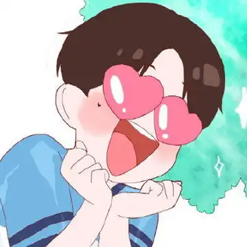 爱心眼睛动漫情侣头像