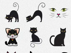 卡通手绘暗黑系蓝猫灰猫猫咪黑猫png素材图片模板下载2.11mb动物大全自然