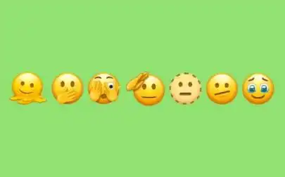 unicode14.0新增了37个表情符号,包括融化的脸和豆子