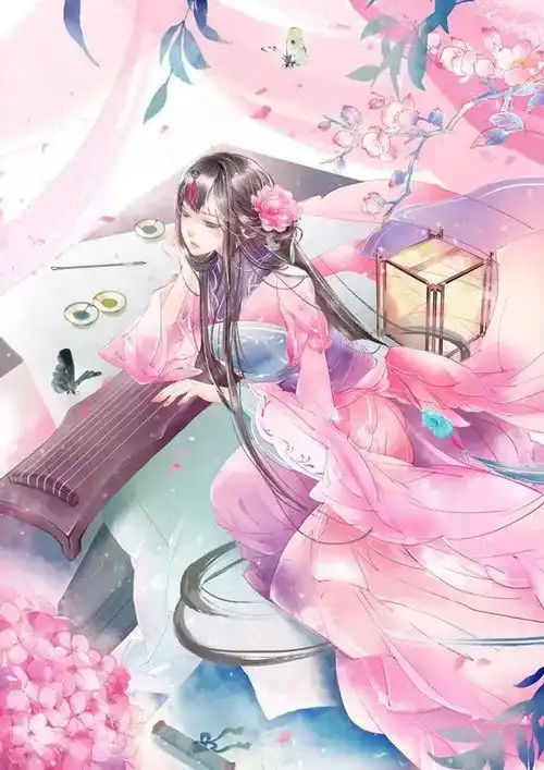 古风美女插画壁纸,江山如此多娇,也不及你嫣然一笑