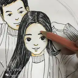 手绘设计教程如何画一个漫画版本的你水溶性彩铅上色教程图