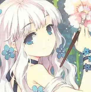 手铐女生动漫头像蓝紫