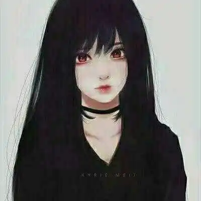 黑暗系女生头像动漫超酷的孤独二次元女生头像