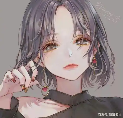 好看动漫女生头像插画