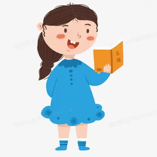 站着看书的女孩png图片素材免费下载psd格式20002000像素熊猫办公