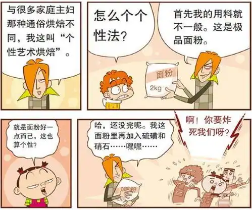 阿衰漫画杜莎夫人蜡像馆庄库用面粉帮阿衰等人制作真人饼干