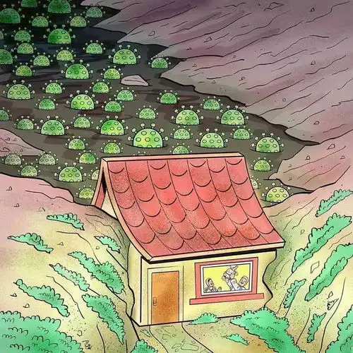 致敬最美逆行者伊朗艺术家alirezapakdel抗疫漫画作品公布