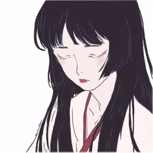 动漫头像黑白古风动漫女