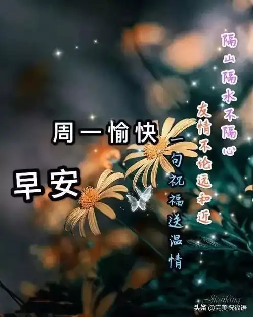 周一早上好祝福语带图片早晨问候唯美句子