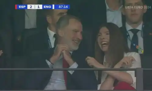 欧洲杯决赛西班牙国王父女和威廉王储父子观战,表情变化太丰富