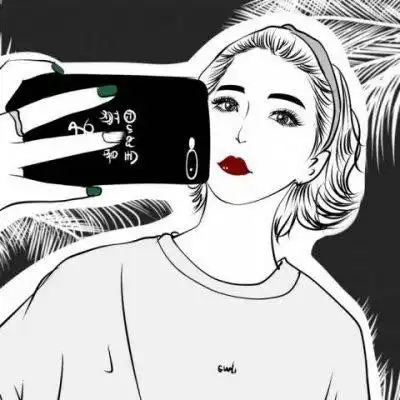 黑白漫画头像女高冷动漫