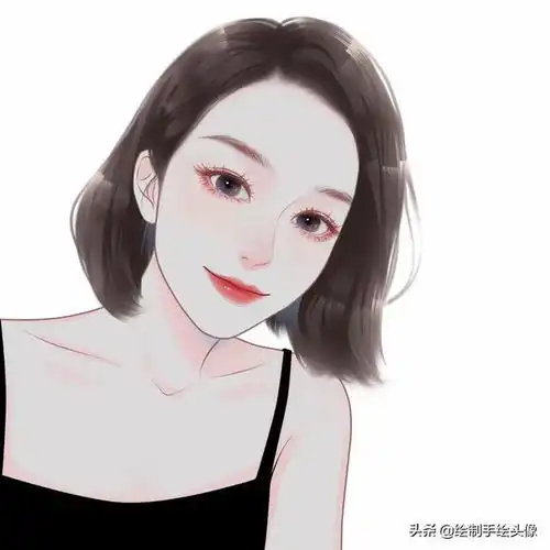 30岁短发女士漫画头像,一定要剪一次短发,网友说真好看