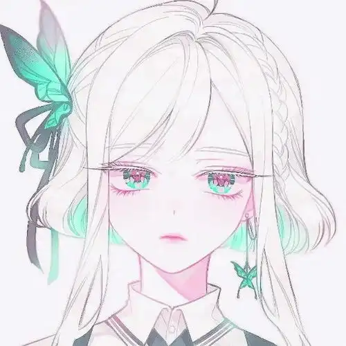 动漫女头像清新简约女主
