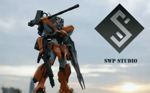 高达模型秀夕阳下,两只hg温达姆改色加武器包