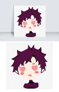 手绘女孩发花痴表情插画图片素材其他格式下载动漫人物大全