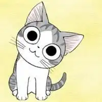 可爱卡通猫咪qq头像我期待的是你的笑容